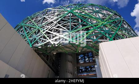 Merida, Mexique, 11 février 2021 : Musée du monde Maya de Merida, Gran Museo del Mundo Maya, qui offre une vue sur l'histoire et l'identité du Yucatan Banque D'Images