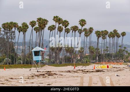 Vue panoramique sur le paysage autour de la plage de Santa Barbara en Californie Banque D'Images