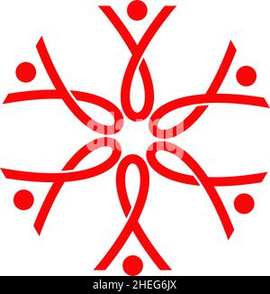 Icône d'homme ou de personne pour la conception du logo vecteur de communauté de jour d'aides Illustration de Vecteur