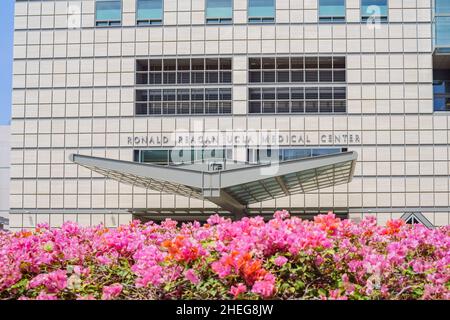 Los Angeles, MAI 15 2016 - vue extérieure ensoleillée du centre médical Ronald Reagan UCLA Banque D'Images