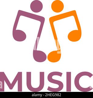 Logo Music note wave vector Illustration de Vecteur