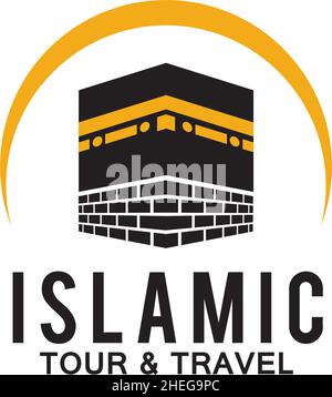 Agence de voyages et de voyages à hajj ou umrah vector logo Illustration de Vecteur