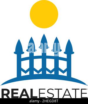 Immobilier et maison bâtiment clôture vecteur logo Illustration de Vecteur