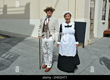 Marché et foire moderniste à Canet de Mar dans la région de Maresme de la province de Barcelone, Catalogne, Espagne Banque D'Images