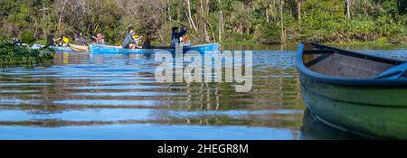 Les visiteurs peuvent profiter d'une variété de motomarines sur la rivière Wekiwa au parc régional de Wekiwa Springs à Apopka, en Floride, près d'Orlando.(ÉTATS-UNIS) Banque D'Images