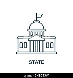 Icône État.Élément de ligne de la collecte de crise.Signe d'icône d'état linéaire pour la conception Web, les infographies et bien plus encore. Illustration de Vecteur