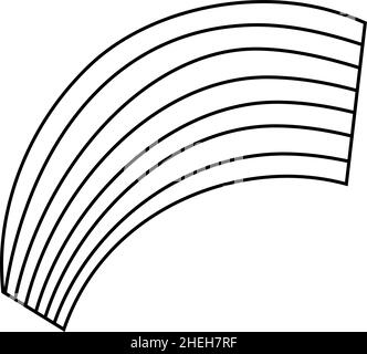 Voici une illustration d'un arc-en-ciel qui se plie et s'étire Illustration de Vecteur