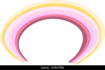 Voici une illustration d'un arc-en-ciel qui se plie et s'étire Illustration de Vecteur