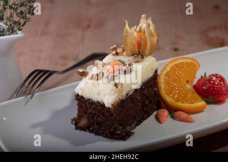 Gâteau aux carottes Banque D'Images