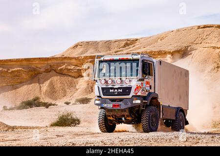 542 Baumann Michael (ger), Beier Philipp (ger), Raschendorfer Lukas (ger), Team Audi Sport, Man TGA 11,T5 FIA Camion, action pendant la phase 6 du Dakar Rally 2022 autour de Riyad, le 7th 2022 janvier à Riyad, Arabie Saoudite - photo Frédéric le Floch / DPPI Banque D'Images