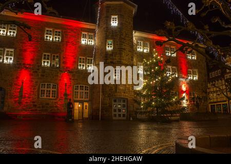 La ville de Bad Sooden-Allendorf dans la vallée de Werra en Allemagne, Hessen Banque D'Images