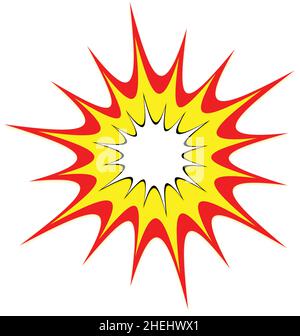 bande dessinée explosion blaste élément vecteur isolé sur fond blanc Illustration de Vecteur