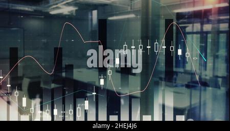 Image du traitement des données financières au bureau Banque D'Images