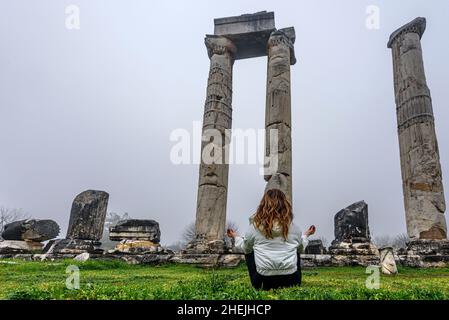 ancienne ville d'aphrodisias le jour des pluies Banque D'Images