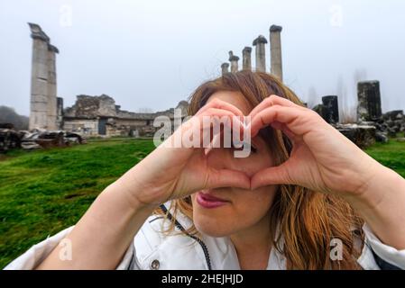 ancienne ville d'aphrodisias le jour des pluies Banque D'Images