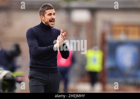 Stade Carlo Castellani, Empoli, Italie, 09 janvier 2022,Alessio Dionisi (entraîneur en chef Sassuolo) pendant le FC Empoli contre US Sassuolo - football italien se Banque D'Images