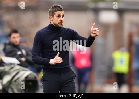 Stade Carlo Castellani, Empoli, Italie, 09 janvier 2022,Alessio Dionisi (entraîneur en chef Sassuolo) pendant le FC Empoli contre US Sassuolo - football italien se Banque D'Images