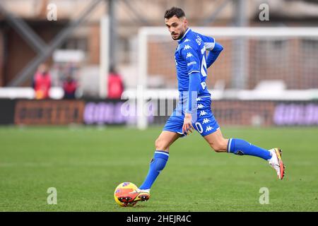 Empoli, Italie.09th janvier 2022.Nedim Bajrami (Empoli) pendant Empoli FC vs US Sassuolo, football italien série A match à Empoli, Italie, janvier 09 2022 crédit: Independent photo Agency/Alamy Live News Banque D'Images