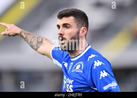 Empoli, Italie.09th janvier 2022.Patrick Cutrone (Empoli) pendant Empoli FC vs US Sassuolo, football italien série A match à Empoli, Italie, janvier 09 2022 crédit: Independent photo Agency/Alamy Live News Banque D'Images