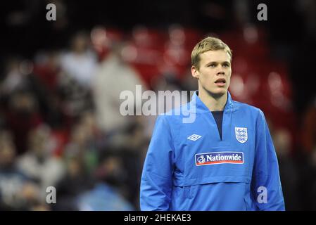 Photo du dossier datée du 3-03-2010 de Ryan Shawcross, Angleterre.L'ancien capitaine de Stoke, Ryan Shawcross, a annoncé sa retraite.Date de publication : le mardi 11 janvier 2022. Banque D'Images