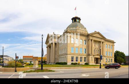 Liban, Indiana, États-Unis - 23 août 2021 : le palais de justice du comté de Boone Banque D'Images