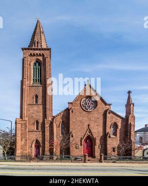 Église épiscopale Saint-James à New London, États-Unis Banque D'Images