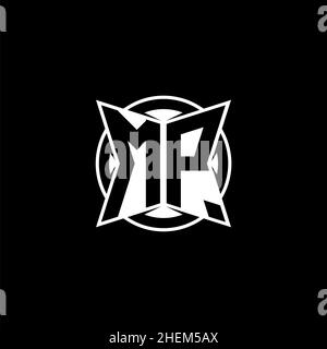 MP Monogram logo lettre avec design simple de style moderne.Logo rond monogramme. Illustration de Vecteur