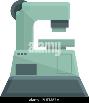 Scénario de dessin animé d'icône de machine cnc de travail.Équipement d'usine.Outil industriel Illustration de Vecteur