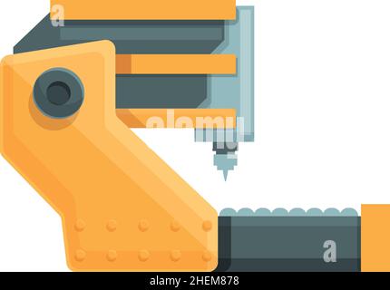 Vecteur de dessin animé d'icône de machine automatisée.Tour en acier.Équipement CNC Illustration de Vecteur