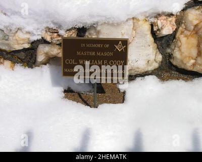 La tombe de William Cody (alias Buffalo Bill) sur Lookout Mountain près de Denver, Colorado, États-Unis Banque D'Images