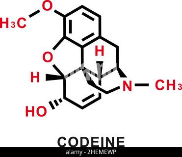 Formule chimique de codéine.Structure moléculaire chimique de la codéine.Illustration vectorielle Illustration de Vecteur