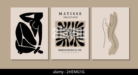 Abstrait Matisse corps ligne art. Illustration de Vecteur