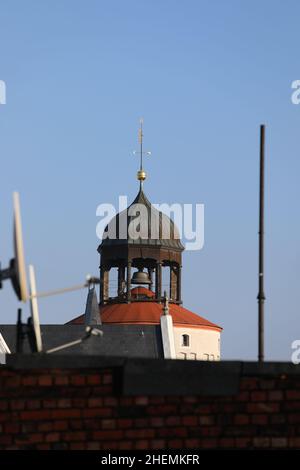 Blick auf die Turmhaube des Dicker Turm auch Frauenturm à Görlitz Banque D'Images