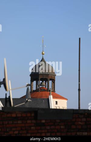 Blick auf die Turmhaube des Dicker Turm auch Frauenturm à Görlitz Banque D'Images