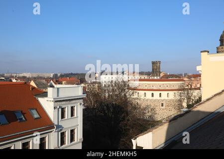 Der Kaisertrutz ist eine der einstmals 32 Bauteien, von denen heute noch vier erhalten sind, welche die Stadt Görlitz zur Verteidigung besaß. Banque D'Images