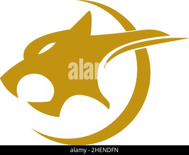 Illustration vectorielle du modèle de logo d'icône Jaguar Illustration de Vecteur
