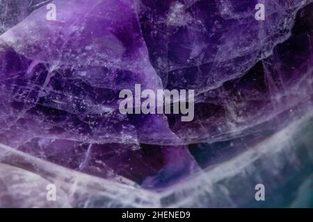 Gros plan sur Amethyst Quartz Crystal .Photo de haute qualité Banque D'Images
