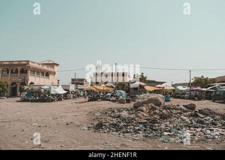 Djibouti, Djibouti - 21 mai 2021 : une place de marché à Djibouti.Photo éditoriale à Djibouti. Banque D'Images