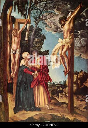 La Lamentation du Christ peinture par Lucas Cranach l'aîné Banque D'Images