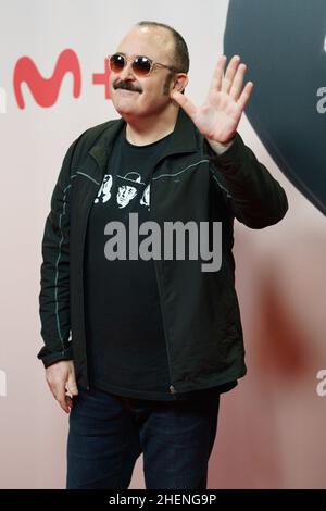 Madrid, Espagne.11th janvier 2022.Carlos Areces assiste à la première de 'Raphaelismo' au Callao Cinema à Madrid.Crédit : SOPA Images Limited/Alamy Live News Banque D'Images