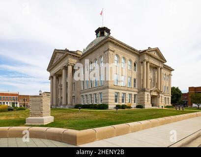 Liban, Indiana, États-Unis - 23 août 2021 : le palais de justice du comté de Boone Banque D'Images