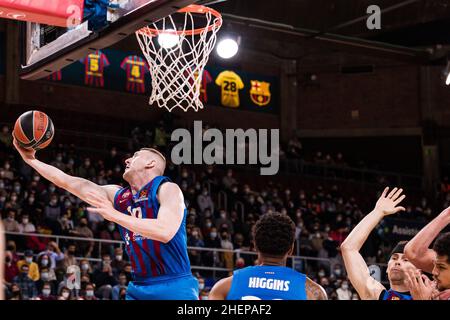 Barcelone, Espagne - le 11 janvier 2022, les sommets du FC Barcelone durant le match de basketball EuroLeague de Turkish Airlines entre le FC Barcelone et AX Armani Exchange Milan le 11 janvier 2022 au Palau Blaugrana à Barcelone, Espagne - photo: Javier Borrego/DPPI/LiveMedia Banque D'Images