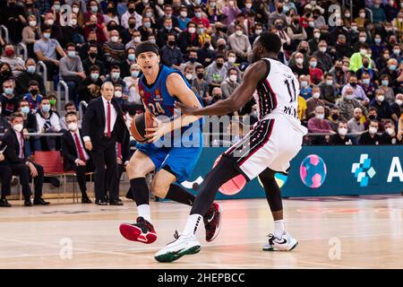 Barcelone, Espagne - le 11 janvier 2022, Kyle Kuric du FC Barcelone lors du match de basket-ball EuroLeague de Turkish Airlines entre le FC Barcelone et AX Armani Exchange Milan le 11 janvier 2022 au Palau Blaugrana à Barcelone, Espagne - photo: Javier Borrego/DPPI/LiveMedia Banque D'Images