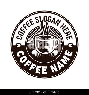 Logo du café. Logo vintage café. Vecteur et illustrations. Illustration de Vecteur