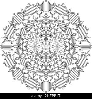 Mandala florale, illustration vectorielle Illustration de Vecteur