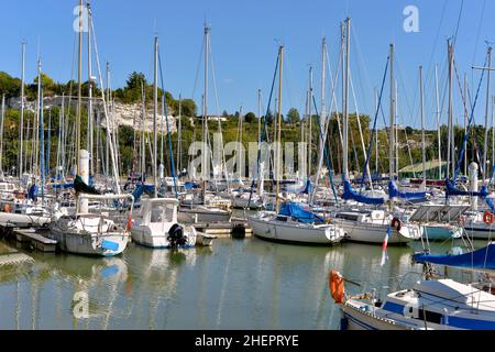 Port de Mortagne-sur-Gironde une commune française, située dans le département de la Charente-Maritime et la région haute-Normandie Banque D'Images