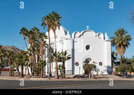 Église catholique historique d'Ajo, Arizona, États-Unis Banque D'Images