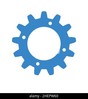 vecteur d'élément de cog de pignon à engrenage simple isolé sur fond blanc Illustration de Vecteur