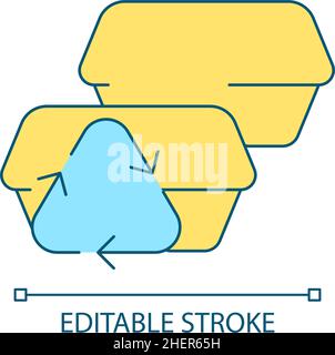 Icône de couleur RVB des conteneurs réutilisables Illustration de Vecteur