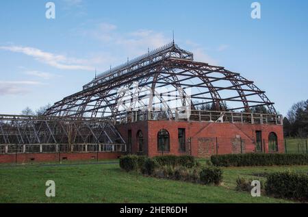 Jardins d'hiver abandonnés à Springburn Park, au nord de Glasgow, en Écosse Banque D'Images